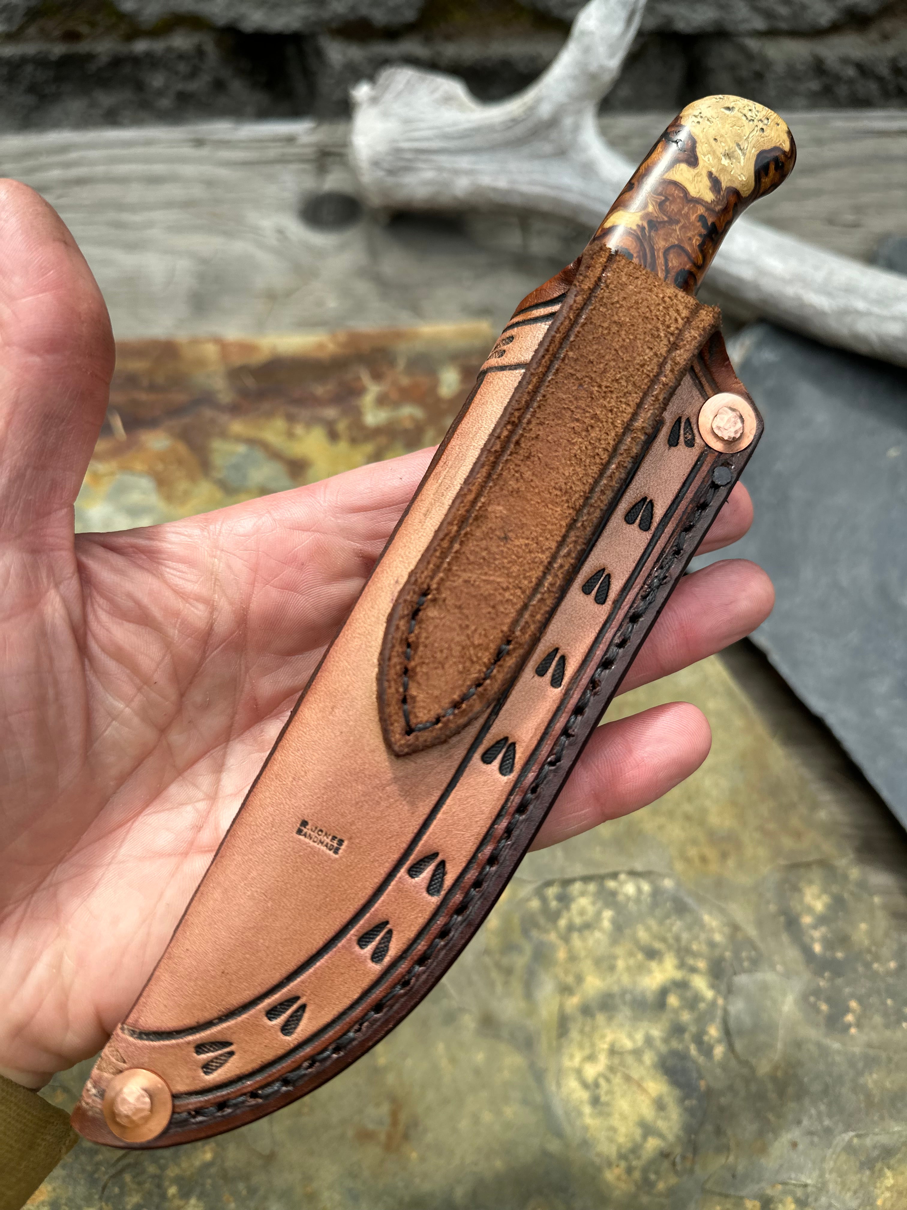 Ironwood & Mammoth Trout & Bird w/ Mudbone Elk Sheath – Behring Made