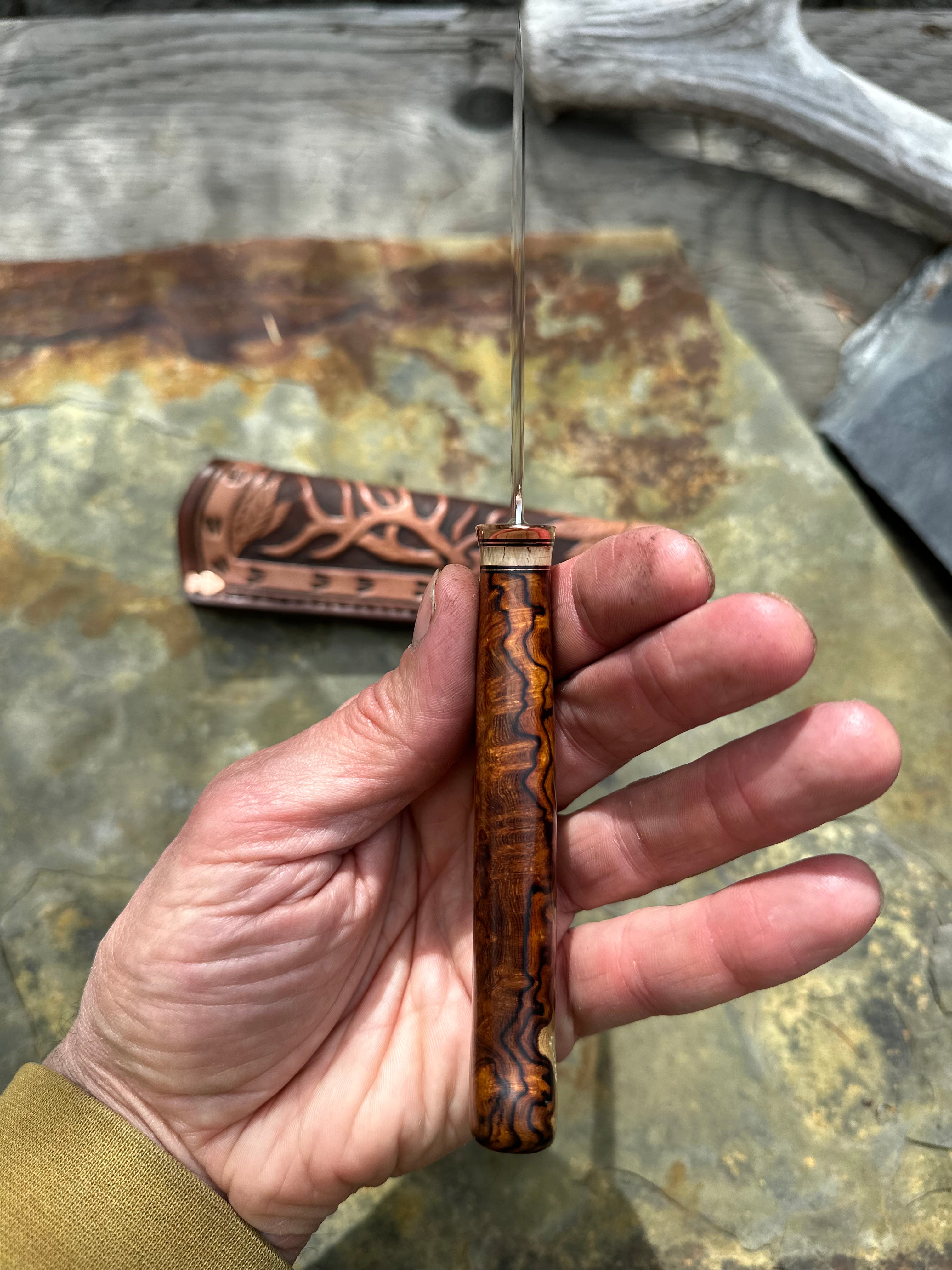 Ironwood & Mammoth Trout & Bird w/ Mudbone Elk Sheath – Behring Made