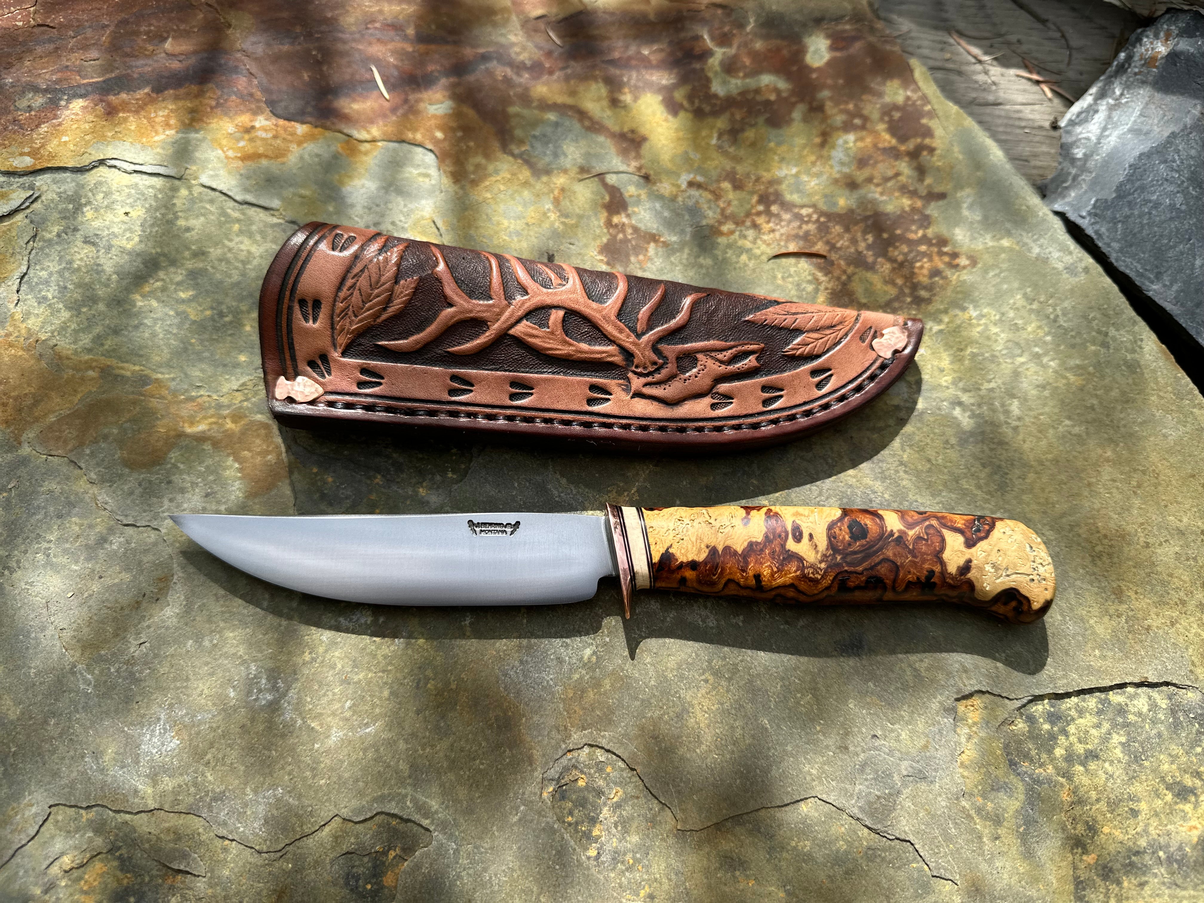 Ironwood & Mammoth Trout & Bird w/ Mudbone Elk Sheath – Behring Made