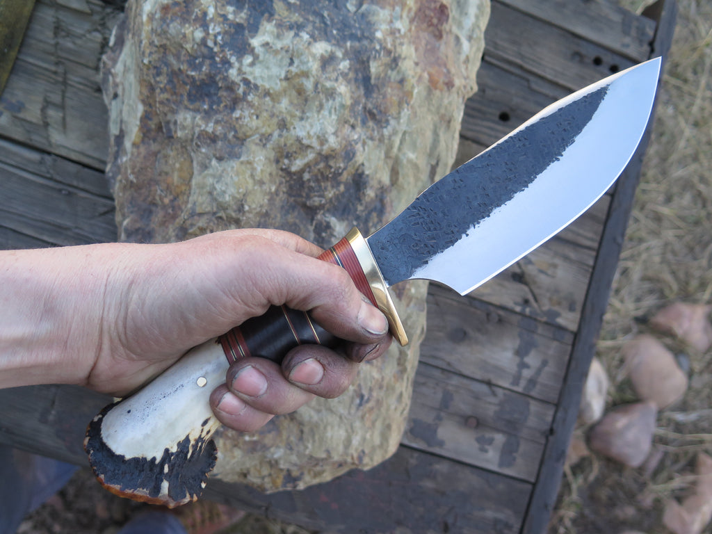 Crown Stag and Horshide Alaskan Camp Knife
