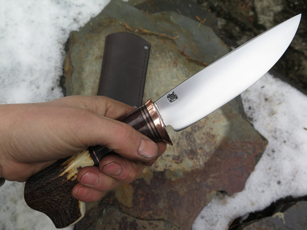 Premium Axis and Horsehide Mission Knife