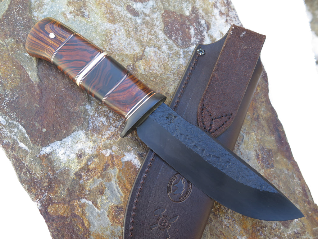 Four-Piece Premium Desert Ironwood and Ancient Mammoth Modified Drop Point