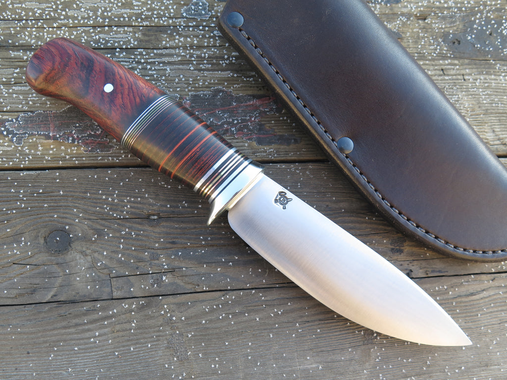 Cocobolo and Horsehide Drop Point