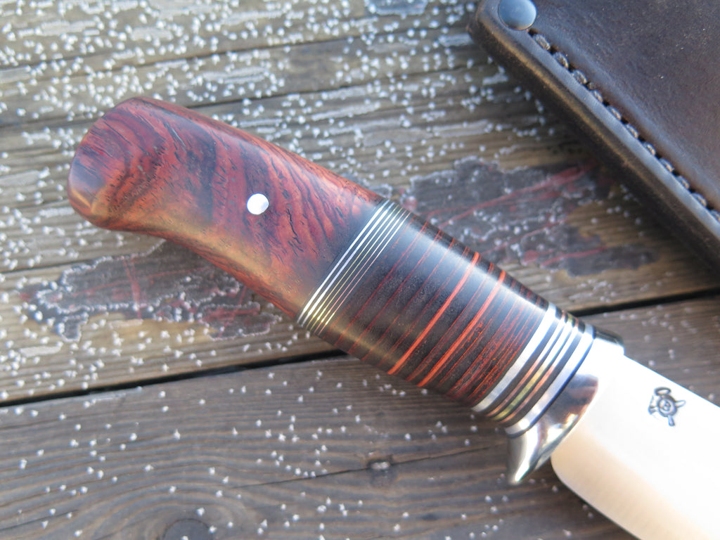 Cocobolo and Horsehide Drop Point