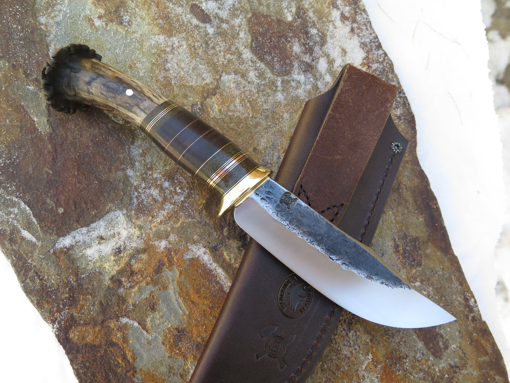 Crown Stag & Horsehide Clip Point
