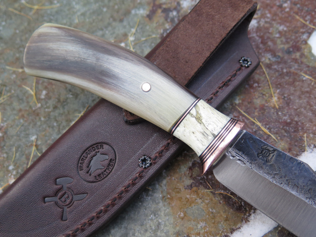 Big Horn Sheep and Musk Ox Boss Clip Point