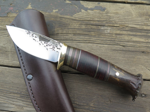 Crown Stag and Horsehide Drop Point