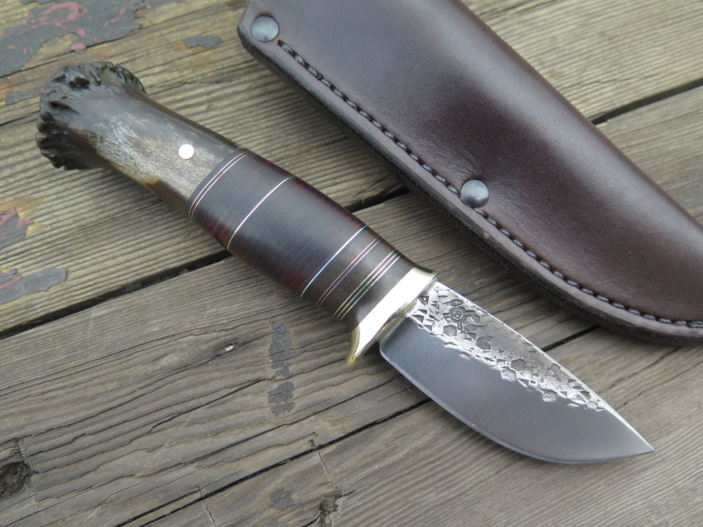 Crown Stag and Horsehide Drop Point
