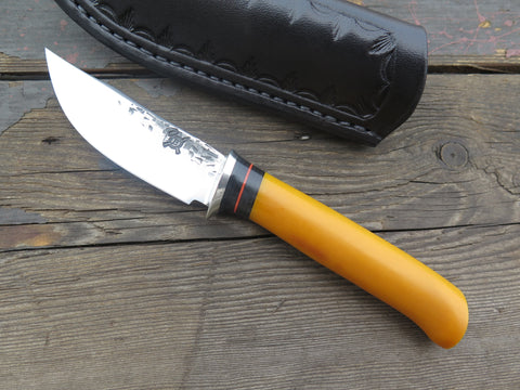 Yellow Micarta Pocket knife