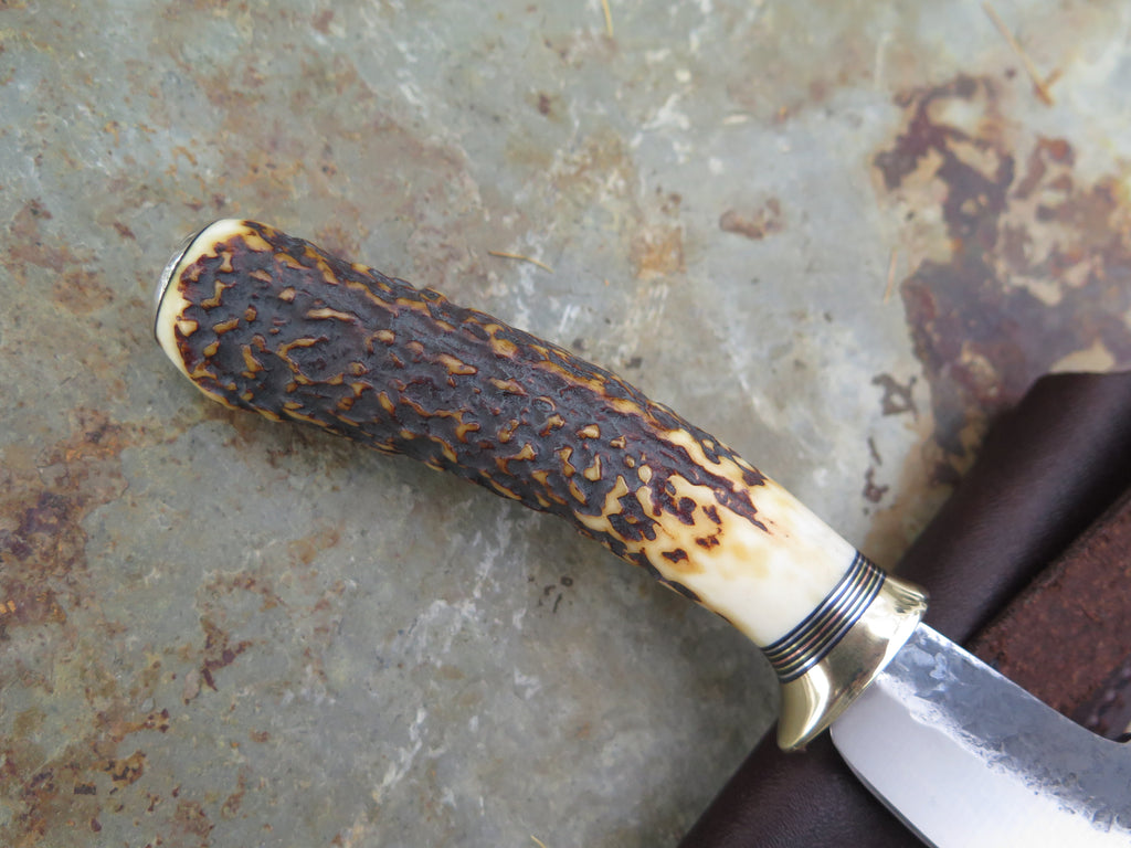 Antique Sambar Stag Canoe Knife