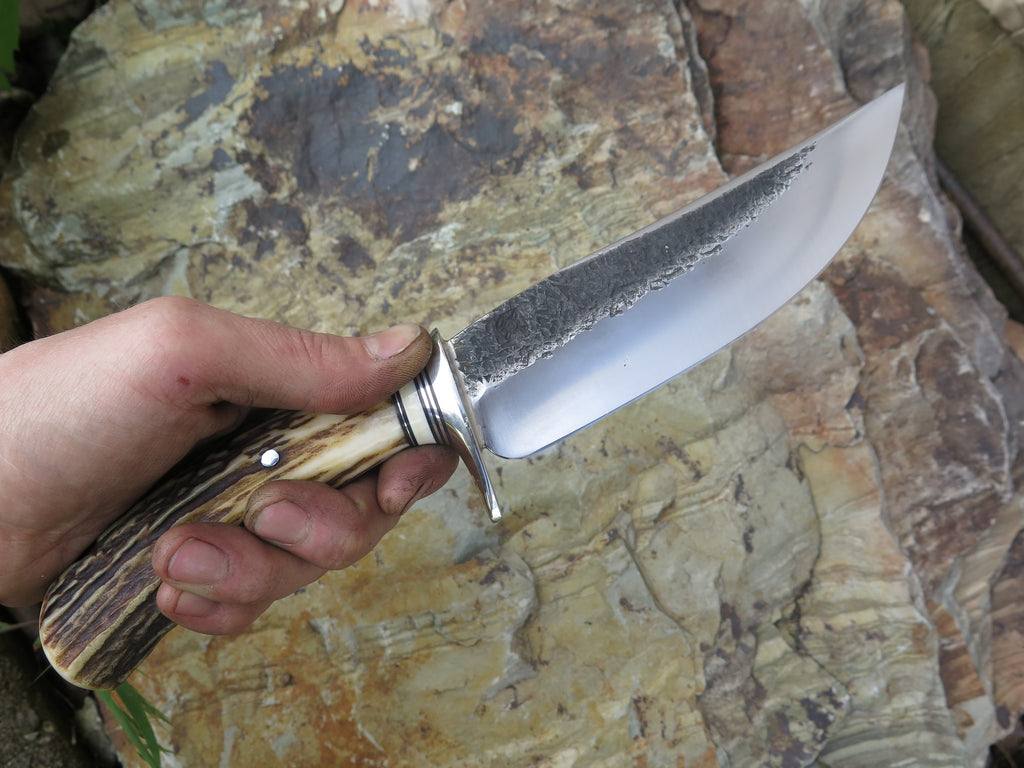 Premium Sambar Stag and Walrus Ivory Camp Knife