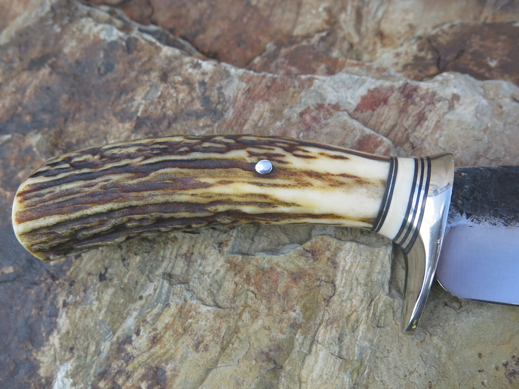 Premium Sambar Stag and Walrus Ivory Camp Knife