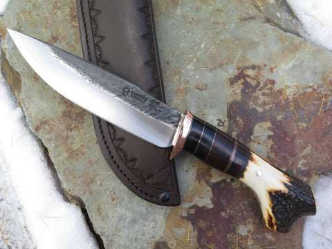 Crotch Stag & Horsehide Modified Spearpoint