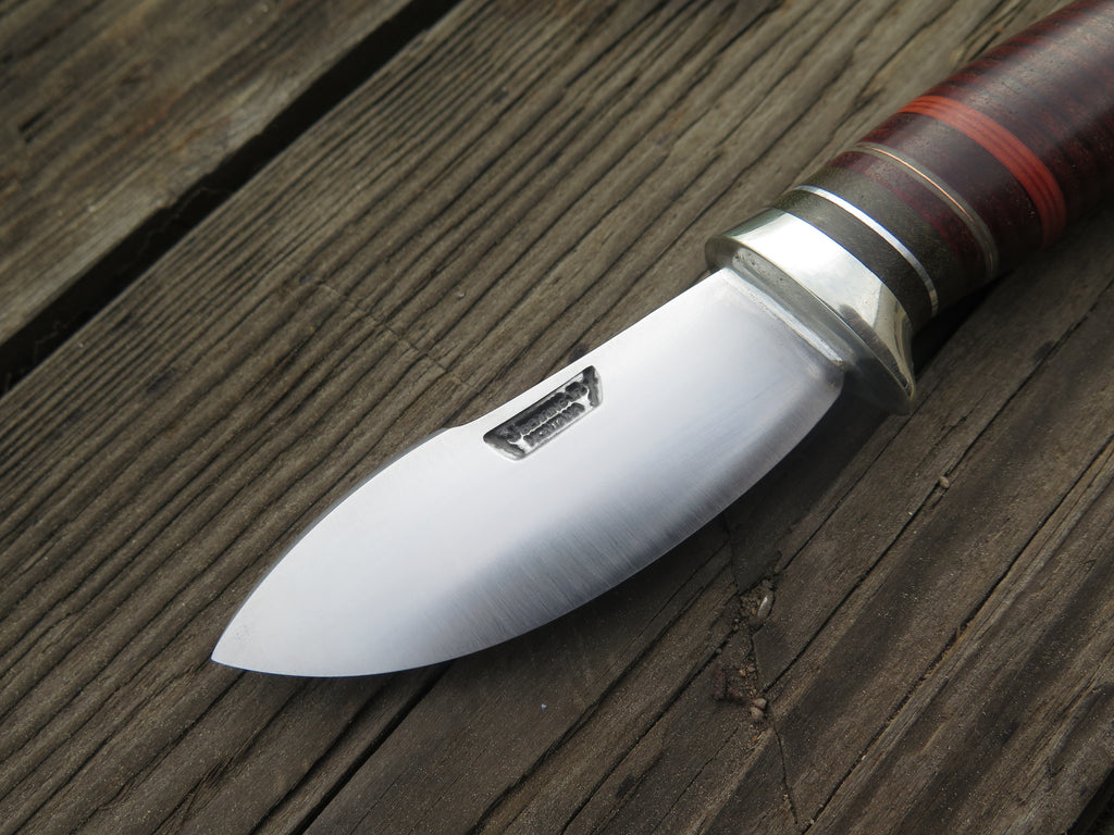 Maroon, Horsehide and Stag Pocket Canoe