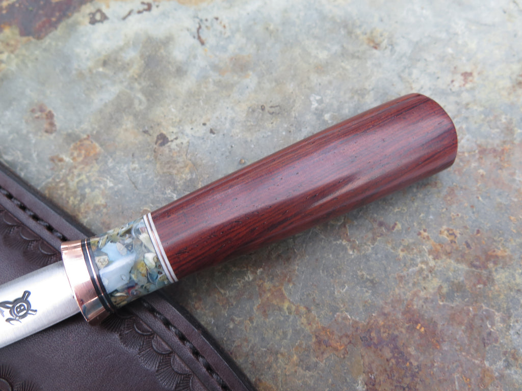 Cocobolo and Sea Shell Letter Opener