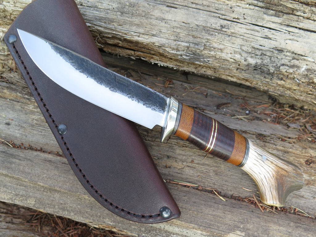 Crotch Stag and Horsehide Woodcraft