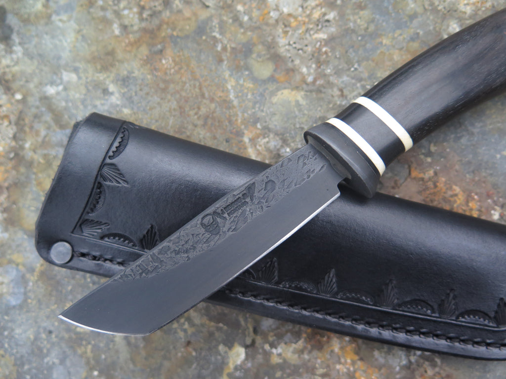 African Ebony and Ancient Mammoth Blued Tanto