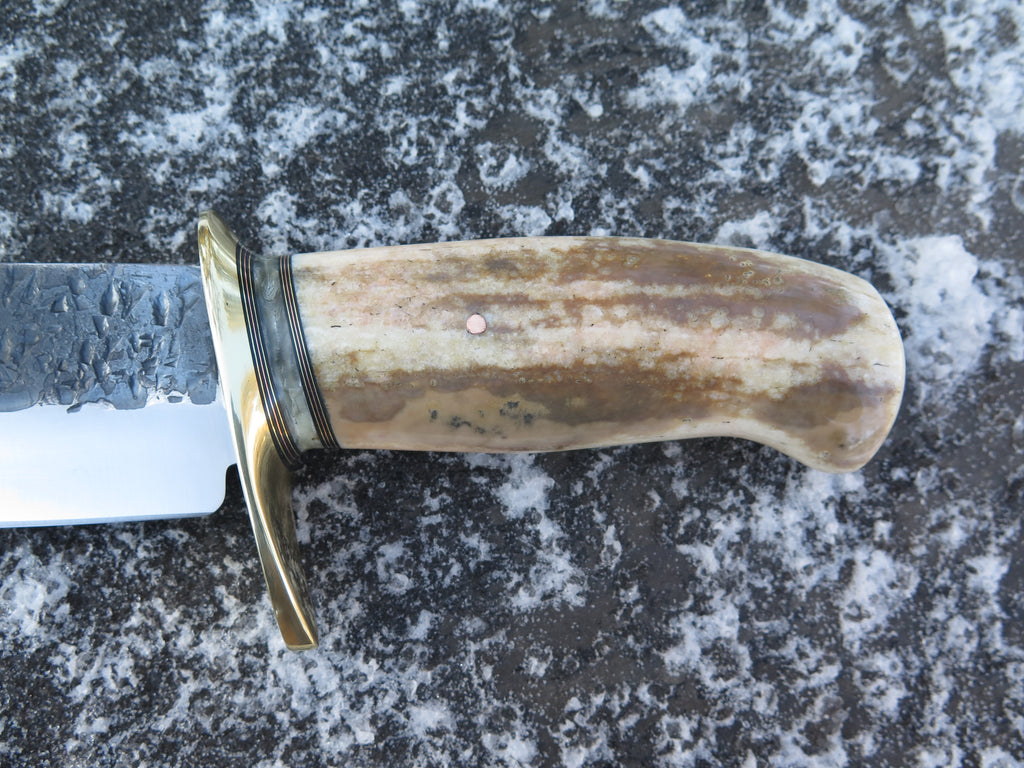 Premium Fossil Walrus Drop Point Camp Knife