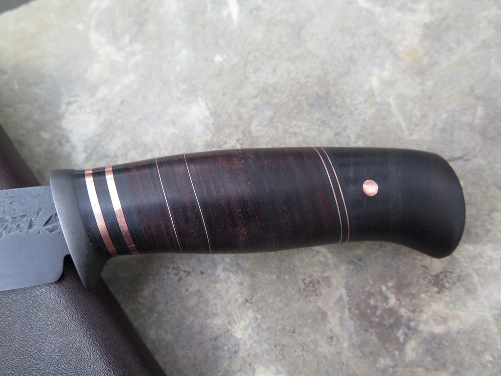 Ebony and Horsehide Blued Spearpoint