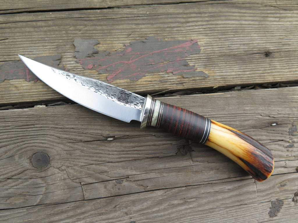 Horsehide and Sambar Stag Pocket Knife