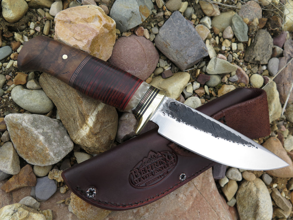 Walnut, Horsehide and Musk Ox Drop Point