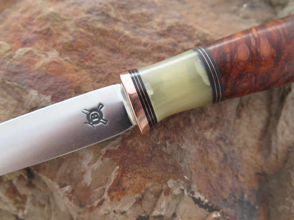 Redwood Burl and Musk Ox Stainless Letter Opener
