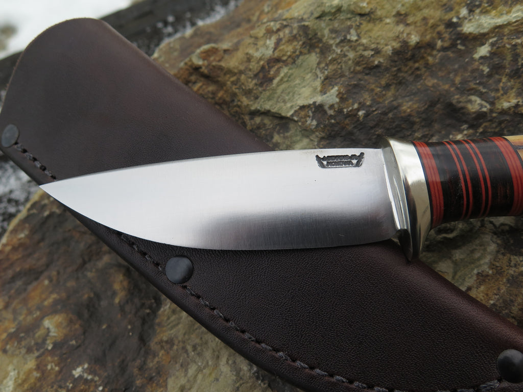 Premium Sambar Stag & Horsehide Stainless Drop Point