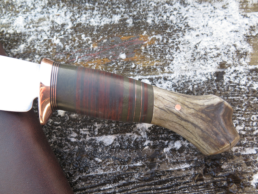Crotch Stag and Horsehide Woodcraft