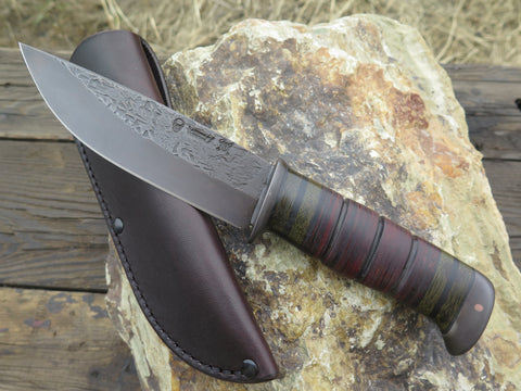 WWII Style Drop Point 5 1/4" Blade