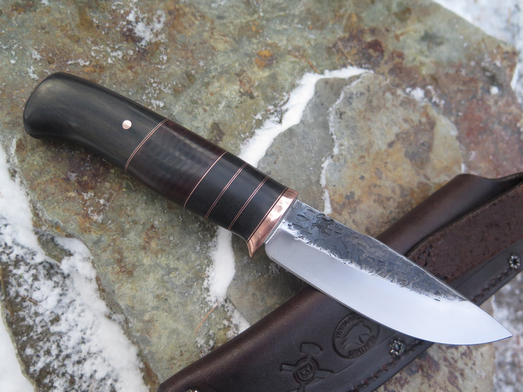 Ebony and Horsehide Modified Drop Point