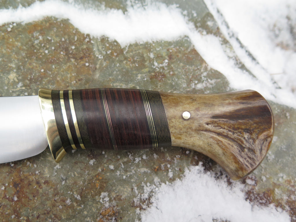 Crotch Stag and Horsehide Canoe Knife