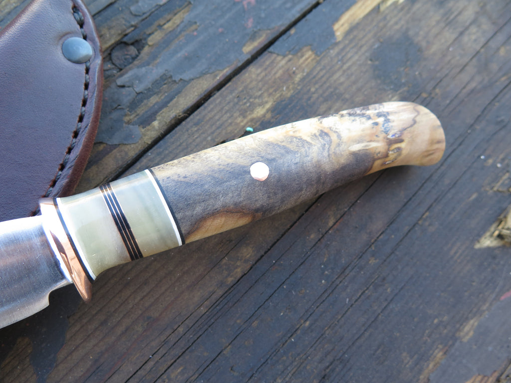 Buckeye Burl and Musk Ox Stainless Trout & Bird