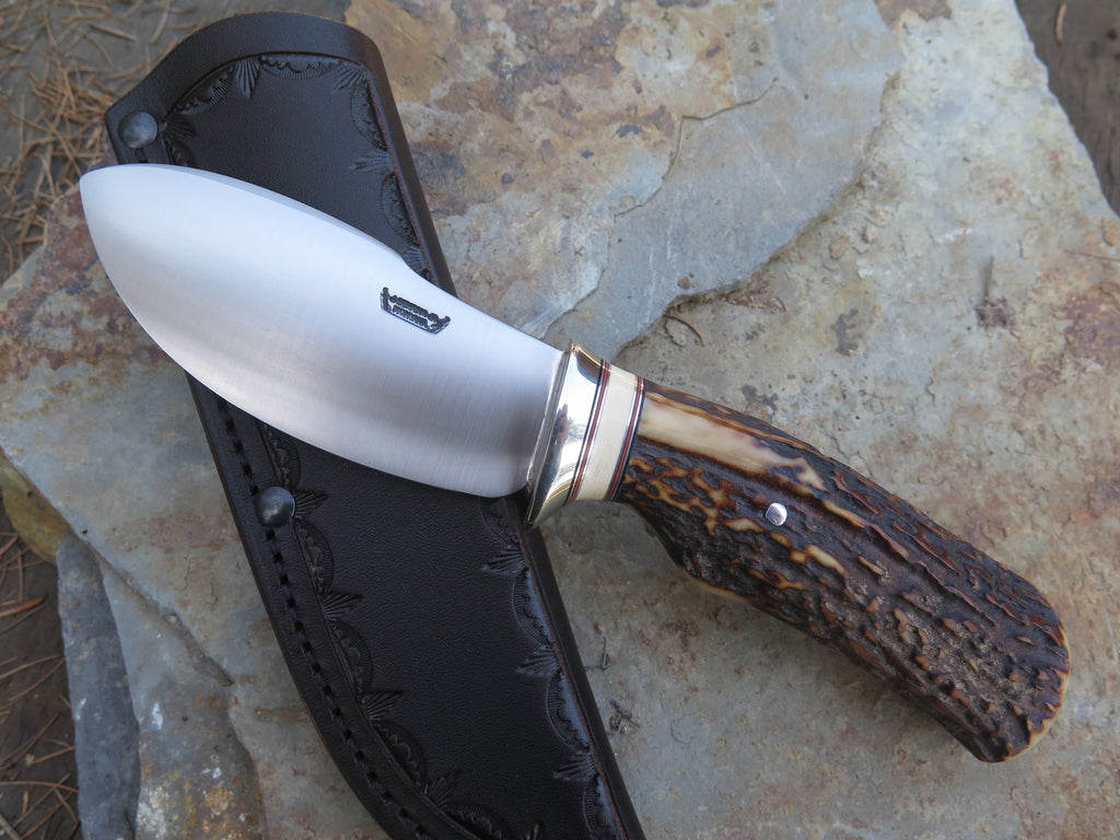 Premium Sambar Stag and Mammoth Canoe Knife