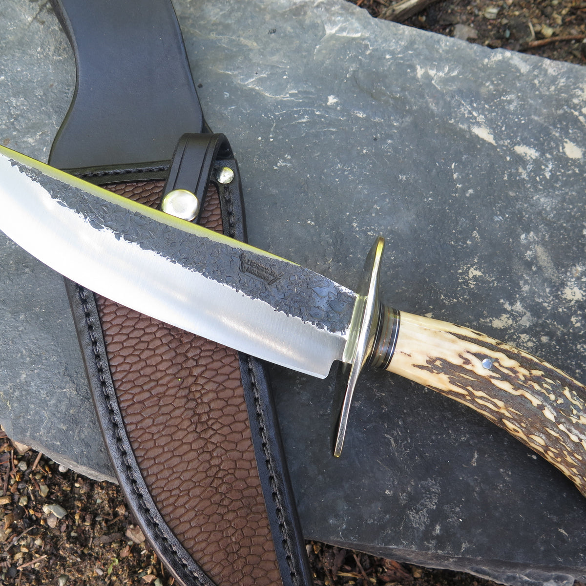 Premium Sambar Stag Field Knife + Beaver inlay – Behring Made