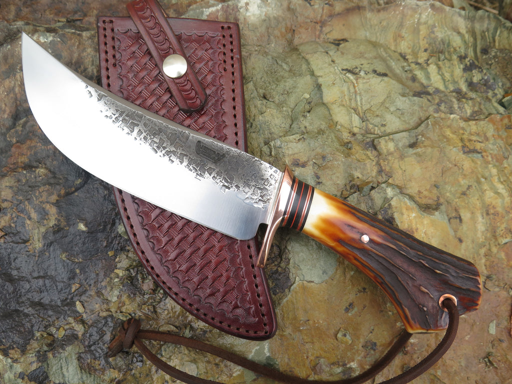 Premium Sambar Crotch Stag Camp Knife