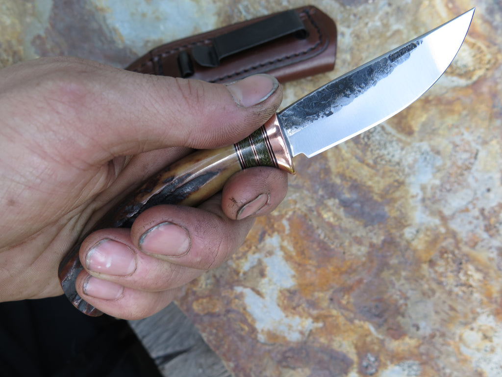 Premium Sambar Stag Pocket Knife